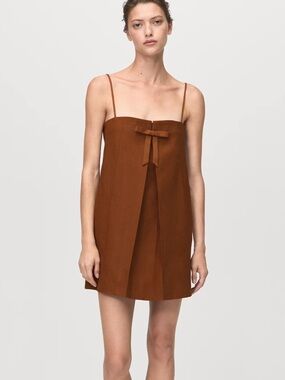 Mango Bow Mini Dress